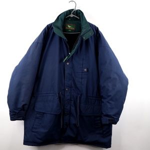 Vintage 90s Streetwear Insulated Parka Jacket Blue